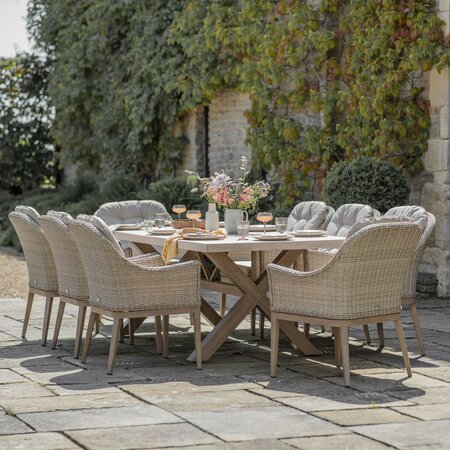 Bramblecrest Monterey Deluxe Vogue 8 Seater Rattan Dining Set - image 1