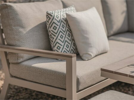 Bramblecrest Zurich Mocha Corner Sofa with Square Piston Adjustable Table & 2 Benches - image 2