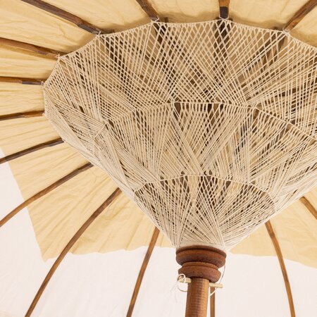 Cotton Parasol With Gold Details - image 4