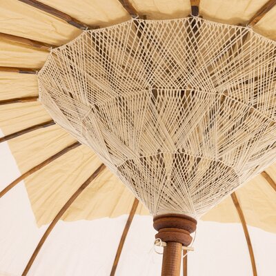 Cotton Parasol With Gold Details - image 4