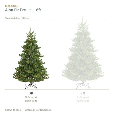Everlands Alba Fir 6ft / 180cm Pre-Lit Artificial Christmas Tree - image 2