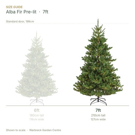 Everlands Alba Fir 7ft / 210cm Pre-Lit Artificial Christmas Tree - image 2