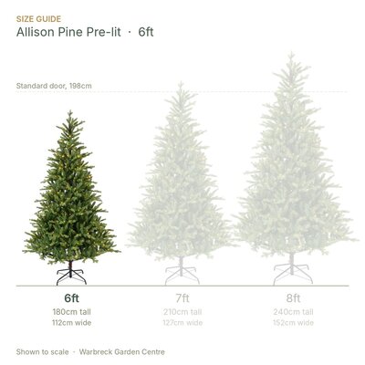 Everlands Allison Pine 6ft / 180cm Pre-Lit Artificial Christmas Tree - image 2