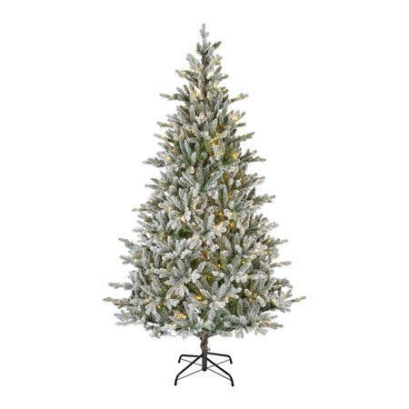 Everlands Allison Pine 6ft / 180cm Snowy Pre-Lit Artificial Christmas Tree - image 1