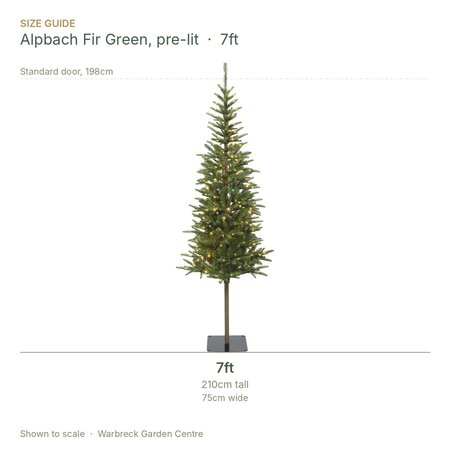 Everlands Alpbach Fir 7ft / 210cm Pre-Lit Artificial Christmas Tree - image 2