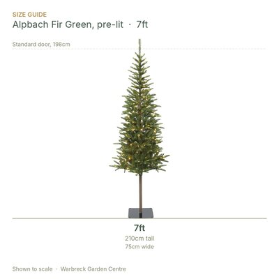 Everlands Alpbach Fir 7ft / 210cm Pre-Lit Artificial Christmas Tree - image 2