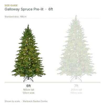 Everlands Galloway Spruce 6ft / 180cm Pre-Lit Artificial Christmas Tree - image 2