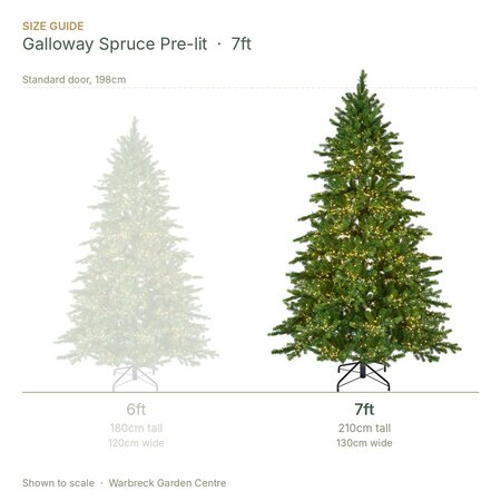 Everlands Galloway Spruce 7ft / 210cm Pre-Lit Artificial Christmas Tree - image 2
