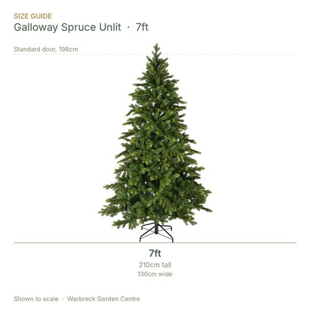 Everlands Galloway Spruce 7ft / 210cm Unlit Artificial Christmas Tree - image 2