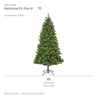 Everlands Kenmore Fir 7ft / 210cm Pre-Lit Artificial Christmas Tree - image 2