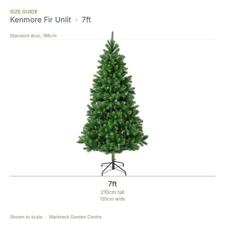 Everlands Kenmore Fir 7ft / 210cm Unlit Artificial Christmas Tree - image 2