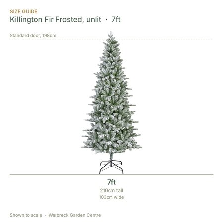 Everlands Killington Fir 7ft / 210cm Frosted Unlit Artificial Christmas Tree - image 2