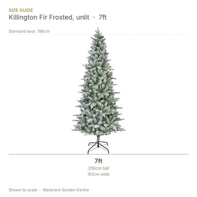 Everlands Killington Fir 7ft / 210cm Frosted Unlit Artificial Christmas Tree - image 2