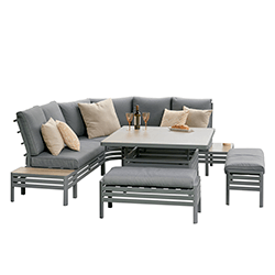 Monza Large Square Modular Dining Set with Adjustable Table - image 2