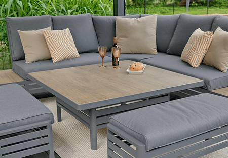 Monza Large Square Modular Dining Set with Adjustable Table - image 3