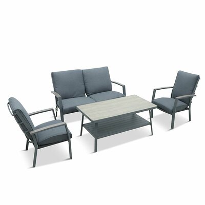 Monza Lounge Set With High Coffee Table