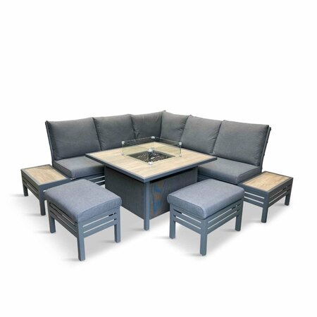 Monza Modular Dining Set with Firepit - image 1