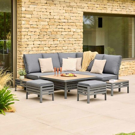 Monza Square Modular Dining Set with Adjustable Table - image 1