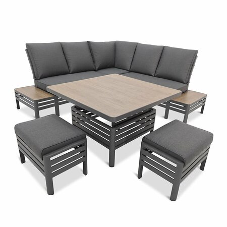 Monza Square Modular Dining Set with Adjustable Table - image 3