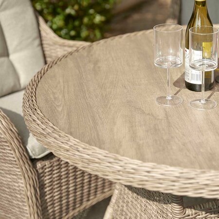 ST TROPEZ 4 SEAT DINING SET W 2M PARASOL - SAND - image 4